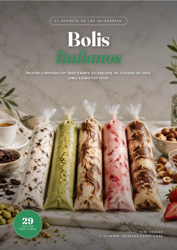 Portada de Bolis Italianos Recetas paso a paso